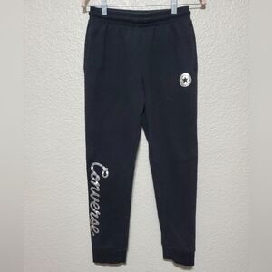 Converse Graphic Black Jogger Sweatpants Girls Junior X-Large Active Loungewear